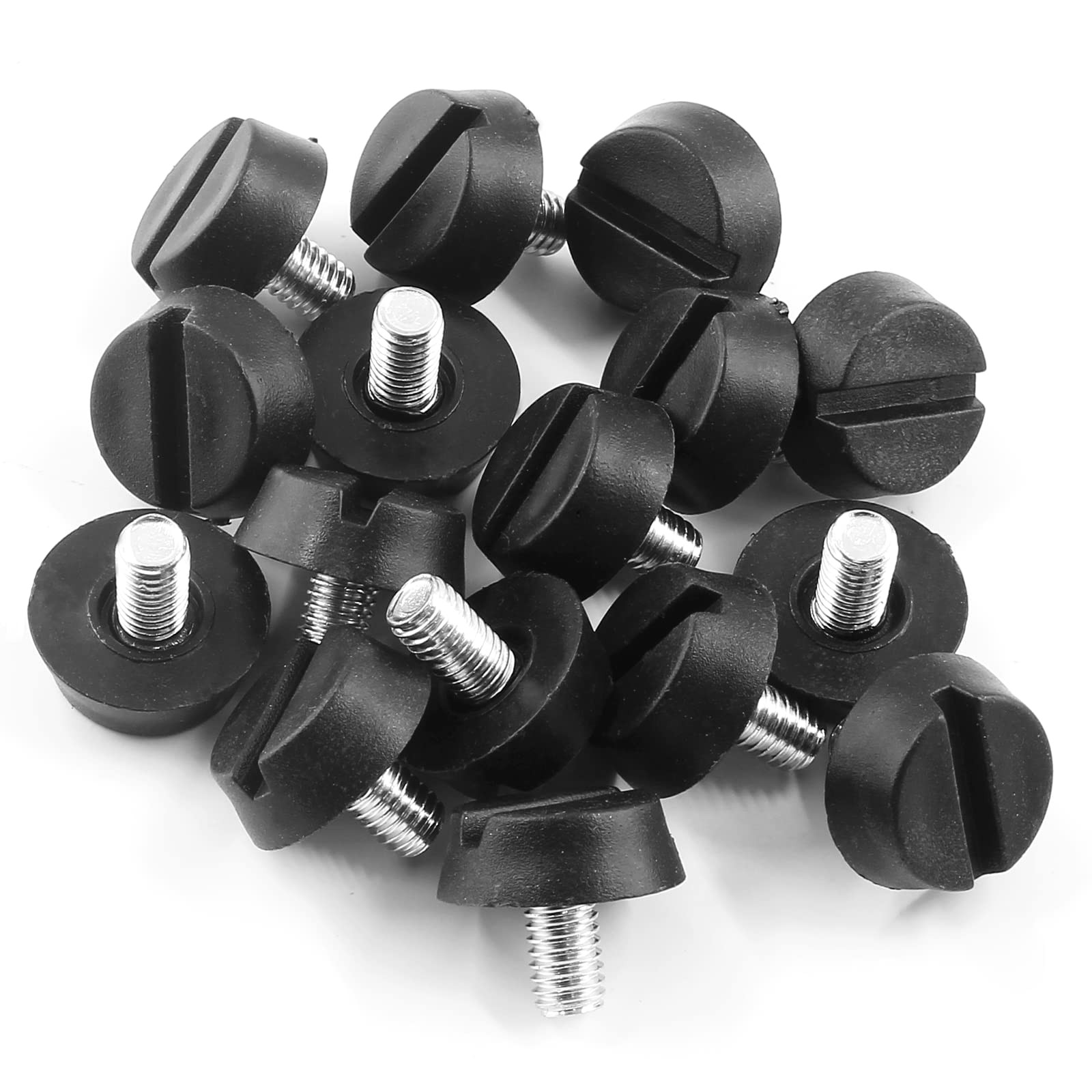 Treely 16Pcs M6 x 10 x 20mm Leveling Feet Screw On Furniture Glide for Black gallery