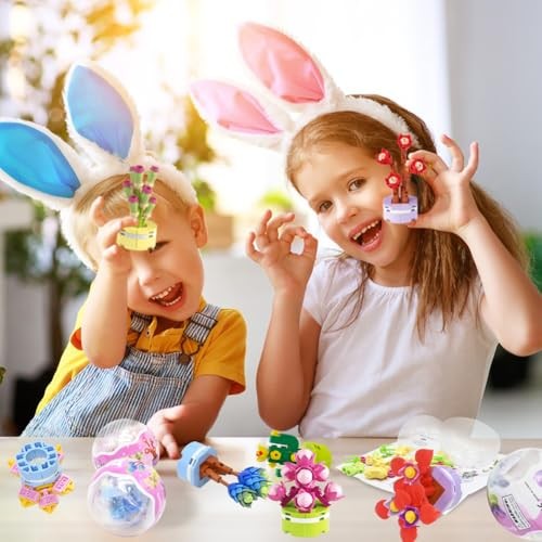 WODMAZ 12Pcs PreFilled Easter Eggs with Plant Building Blocks, Surprise Eggs gallery