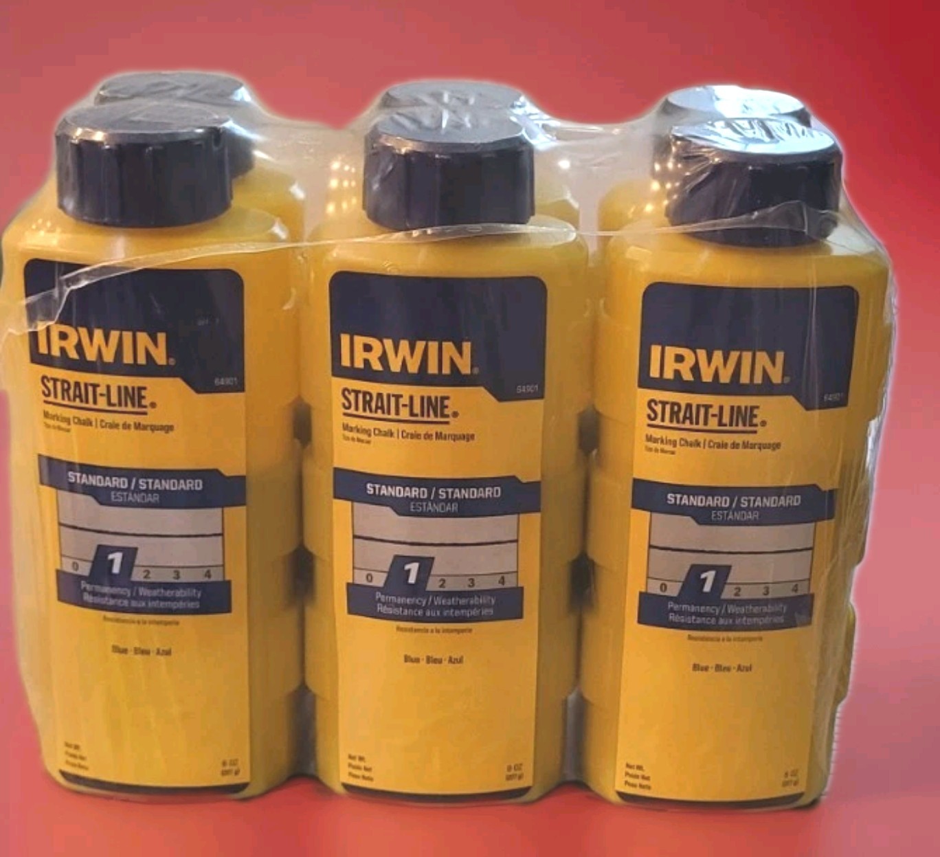IRWIN 64901 Strait-Line Blue Level 1 Marking Chalk 8 oz. ( 6 Pack) Great Value gallery