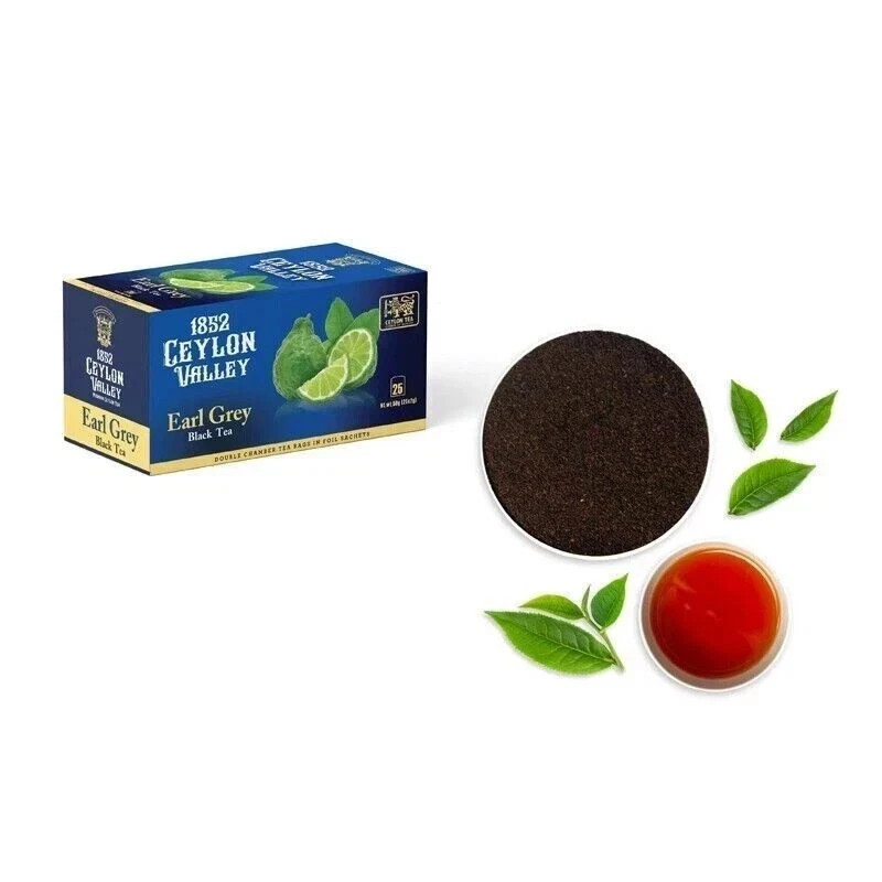 1852 Earl Grey Black Tea 20 Pyramid Tea Bags 40g gallery