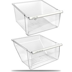2 Pack Upgraded 2188656 Fridge Crisper Drawer UPPER Humidity Control Drawer &…