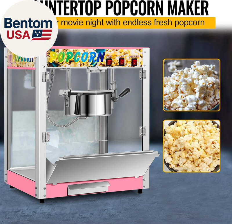 Commercial Countertop Popcorn Maker Machine 8 Ounce Kettle Movie Theater Automat gallery