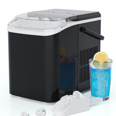 CONCETTA Portable Ice Maker Machine, 26.5 lb/Day Ice, Two Ice Sizes, Black NEW!
