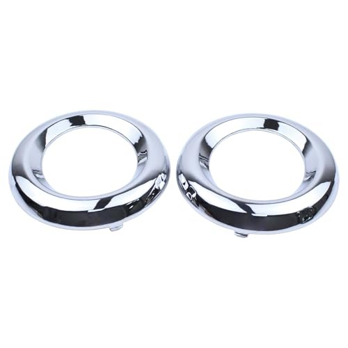 2Pcs Front Driver and Passenger Side Chrome Fog Lamp Bezel Trim Ring for gallery