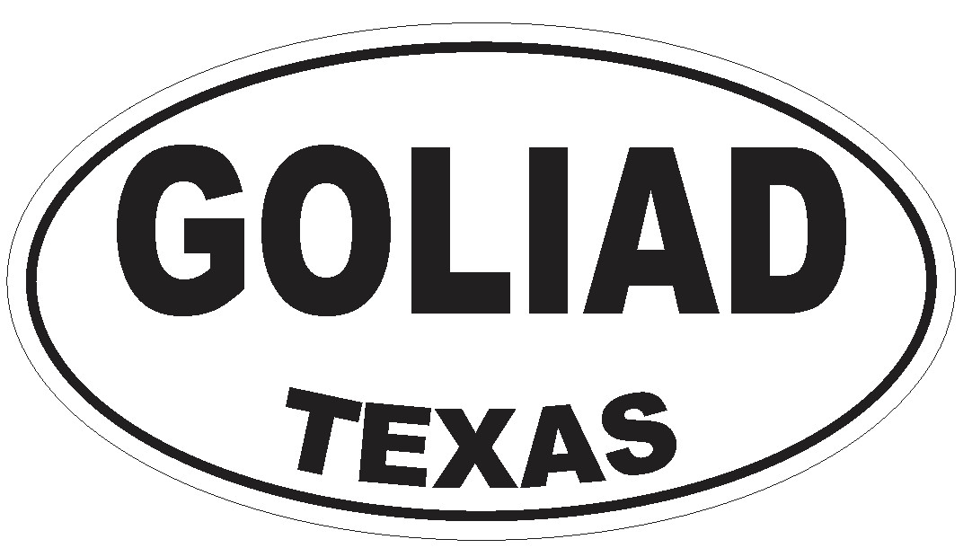Goliad Texas Oval Bumper Sticker or Helmet Sticker D3417 Euro Oval gallery