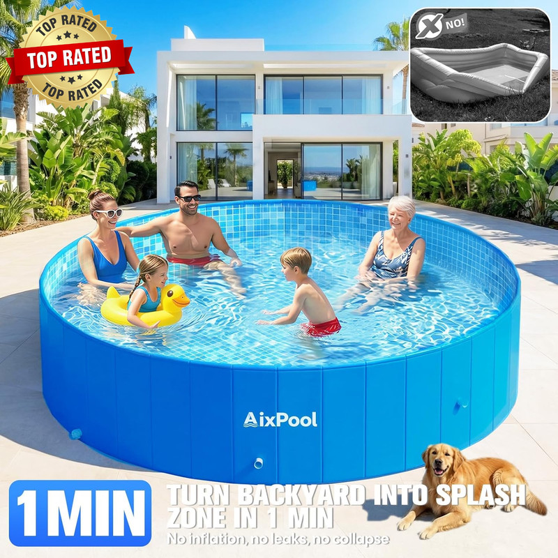 2026 Large Foldable Pool,Non-Inflatable Pool for Adult,Foldable Swimming Pool,Pl gallery