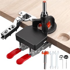 Concealed Hinge Drilling Jig Hole Set Aluminum Alloy Double Clip 35mm