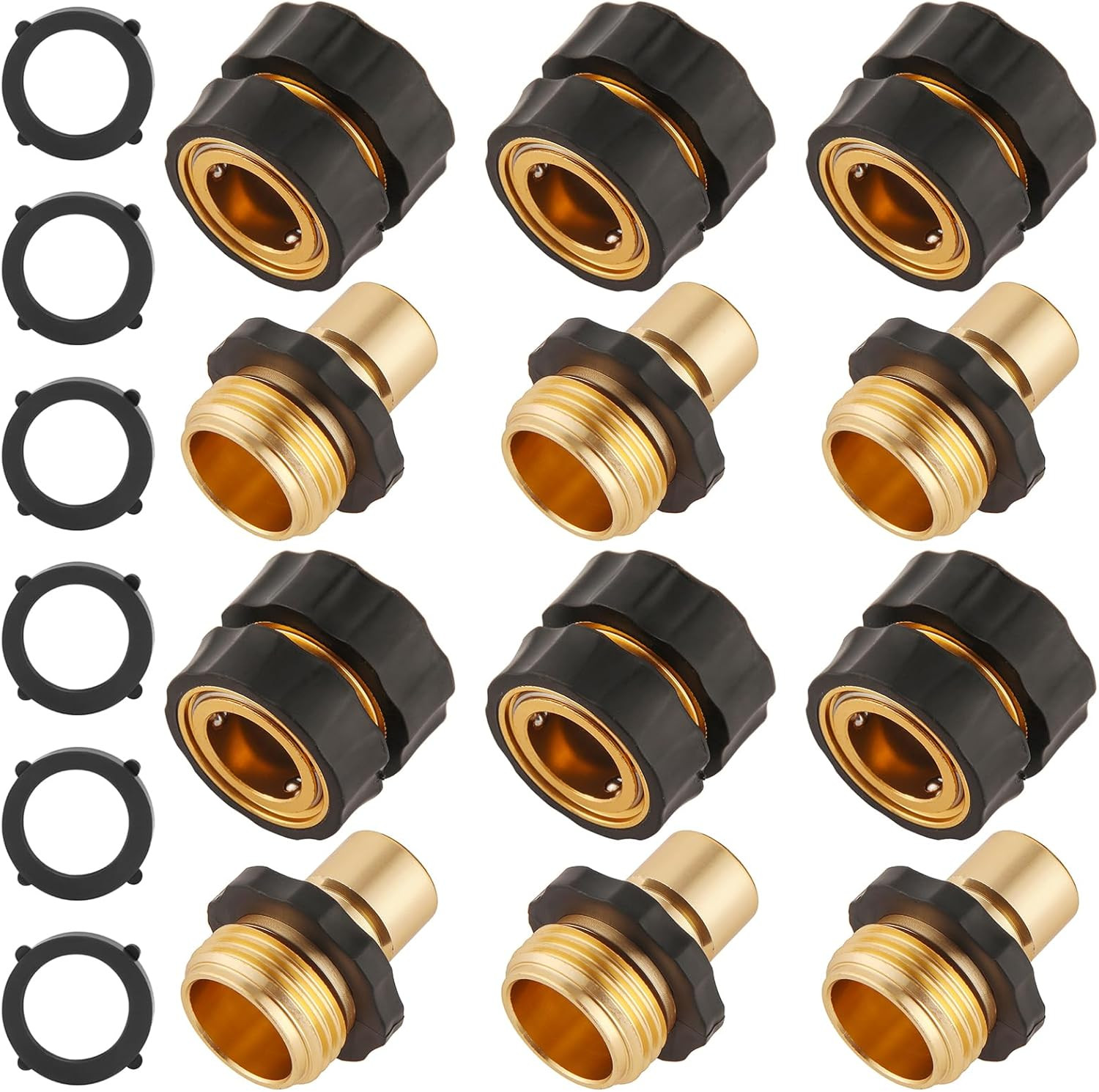 6 Set Quick Connect Hose Fittings for Garden Hose Quick Connector with Gasket gallery