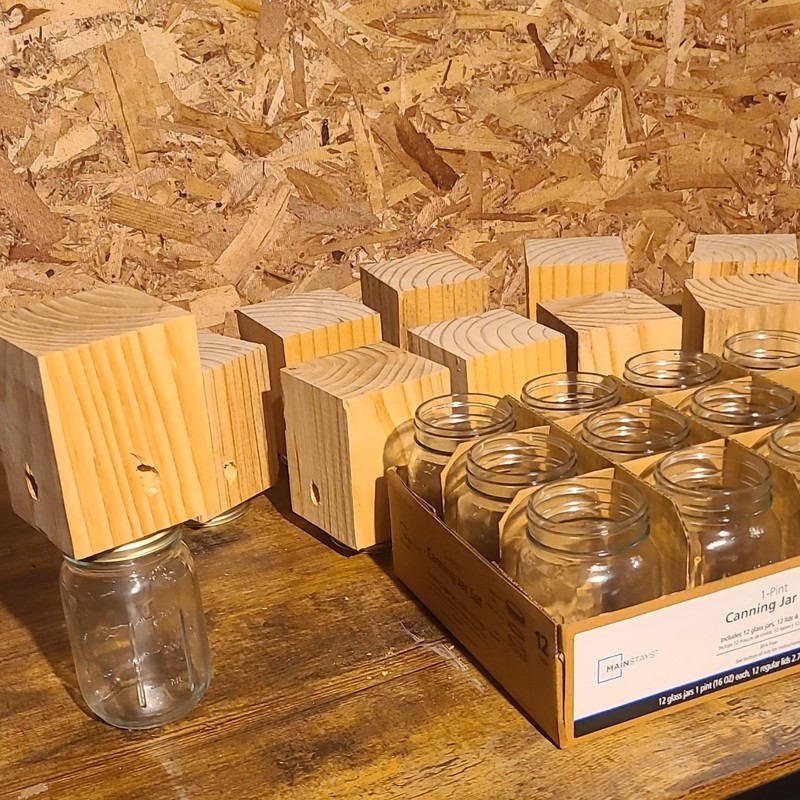 8 handmade carpenter bee traps with hooks and jars included $80.00 free shipping gallery