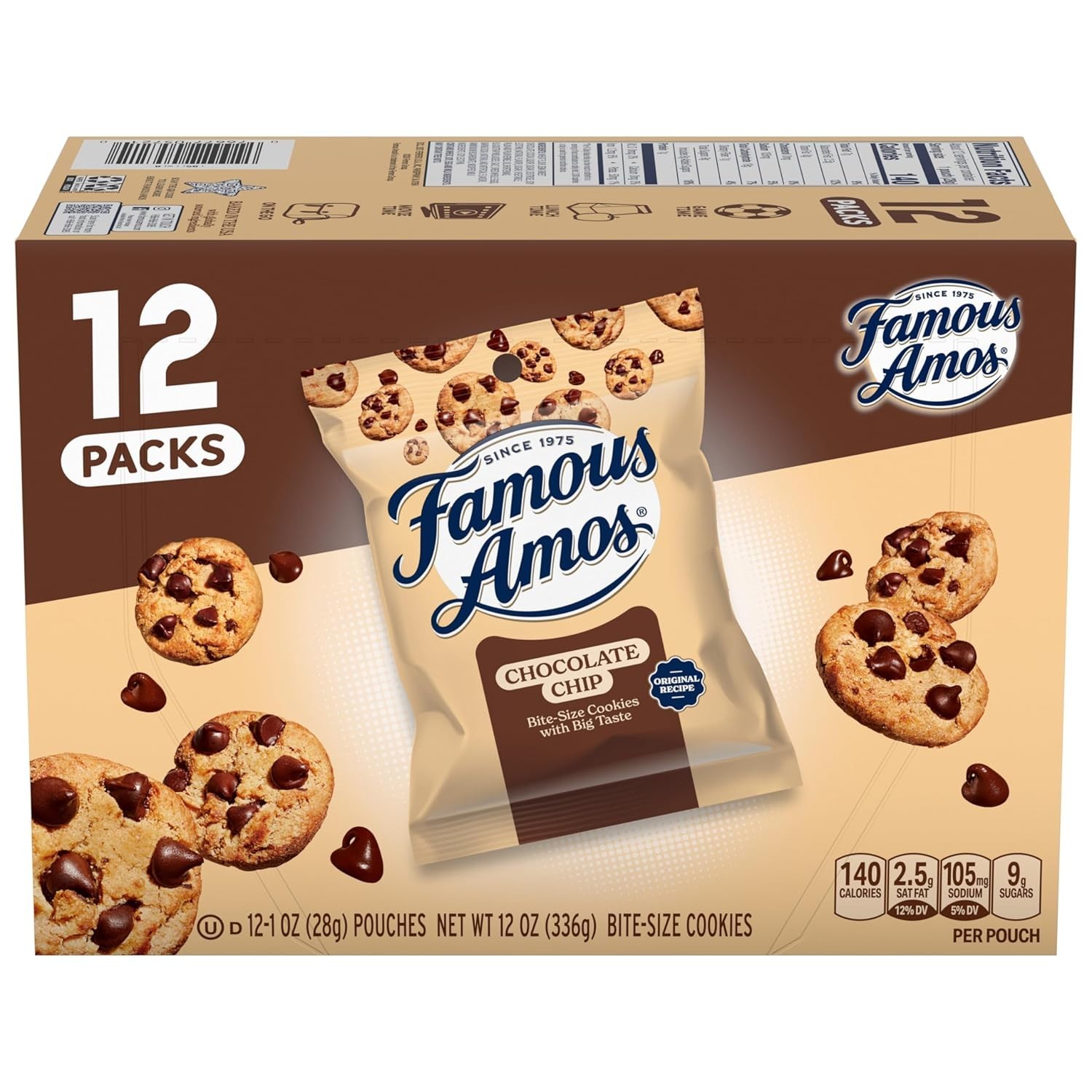 Famous Amos Classic Chocolate Chip Cookies, 1 Ounce Bag (Pack of 12) gallery