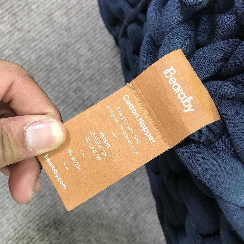 Bearaby Blue Cotton Napper Weighted Knit Throw Blanket Soft Organic Cotton NWT gallery