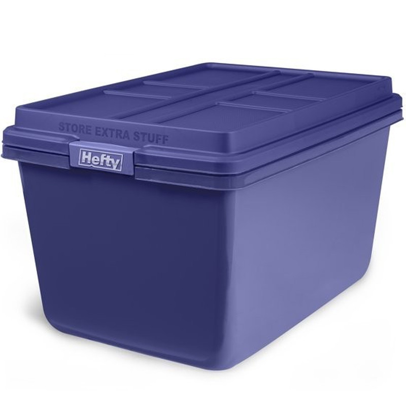 Hefty HI-RISE 18 Gallon Large Latching Storage Bin, Plastic Storage Container gallery