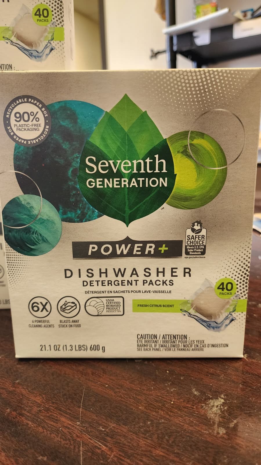 Seventh Generation Power Plus Dishwasher Detergent Packs Fresh Citrus scent 2 PC gallery