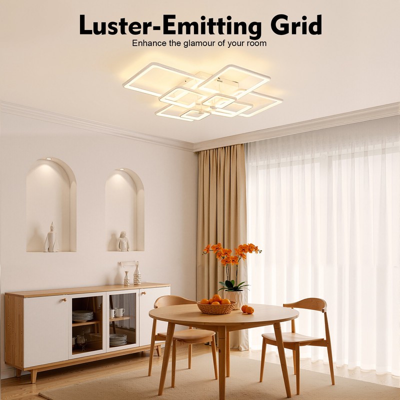 Modern LED Ceiling Light Dimmable Pendant Fixture Lamp Living Room Chandelier gallery