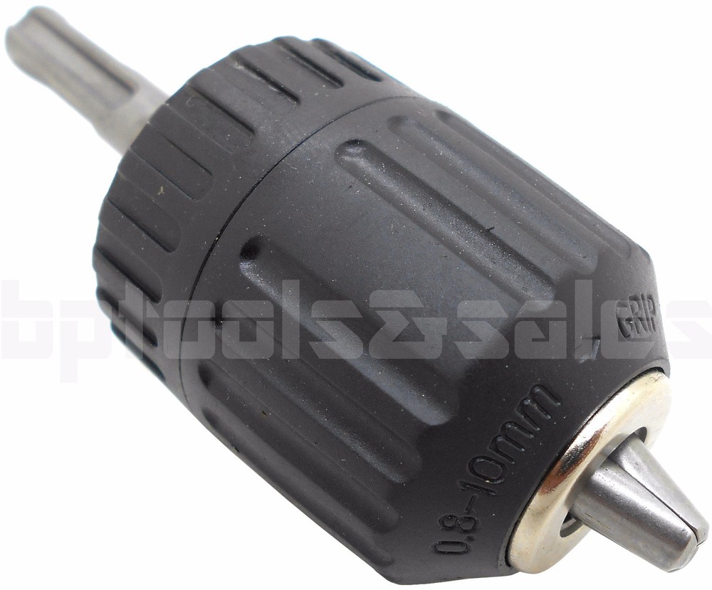 Keyless Drill/Screw Bit Chuck SDS Plus Adapter 1/32" - 3/8" Rotary Hammer Drill