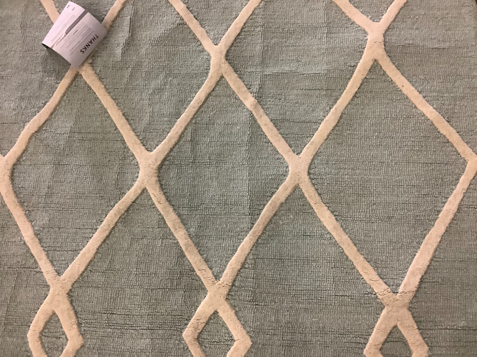 MINT / IVORY 5'-0" x 5'-0" Back Stain Rug, Reduced Price 1172674114 SFK906M-5SQ gallery