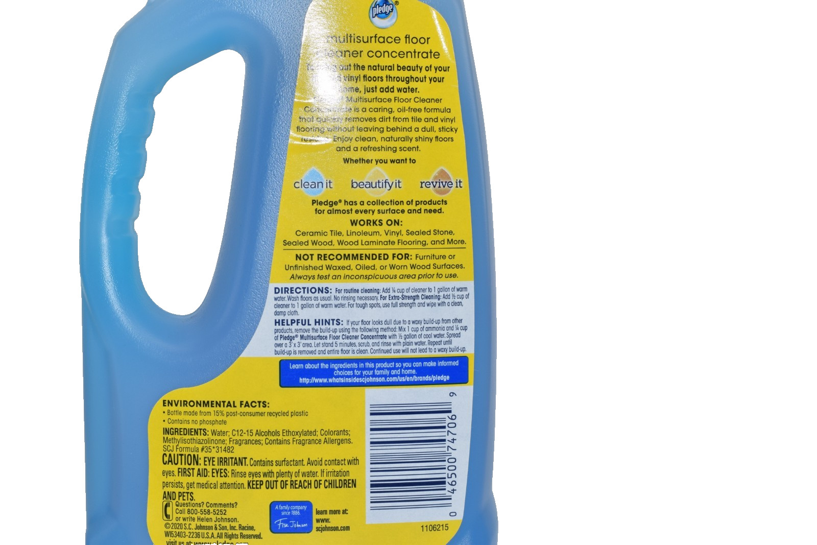 Pledge Floor Care Concentrate Multi-Surface Cleaner 32 oz Rainshower, 2 Pack gallery