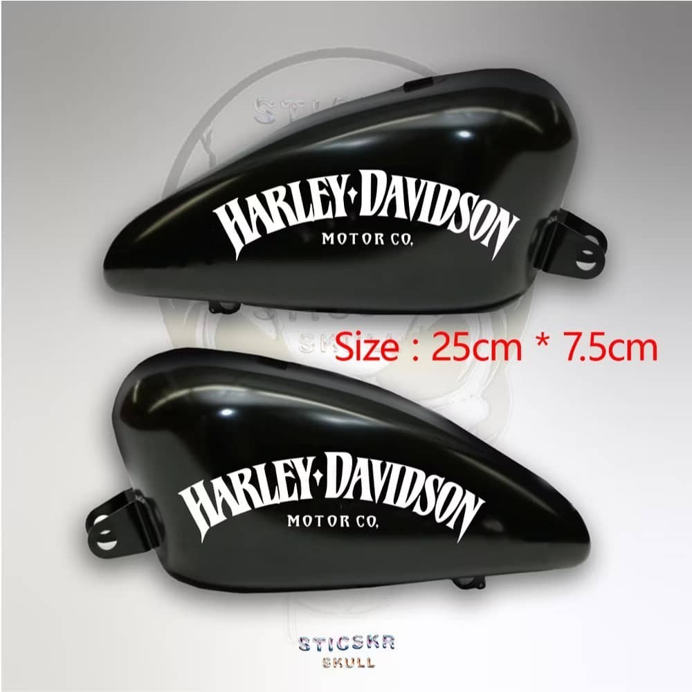 (1 set 2 pcs) Motorcycle Sticker Fuel Tank Decals HarleyDavidson Road King Clas gallery