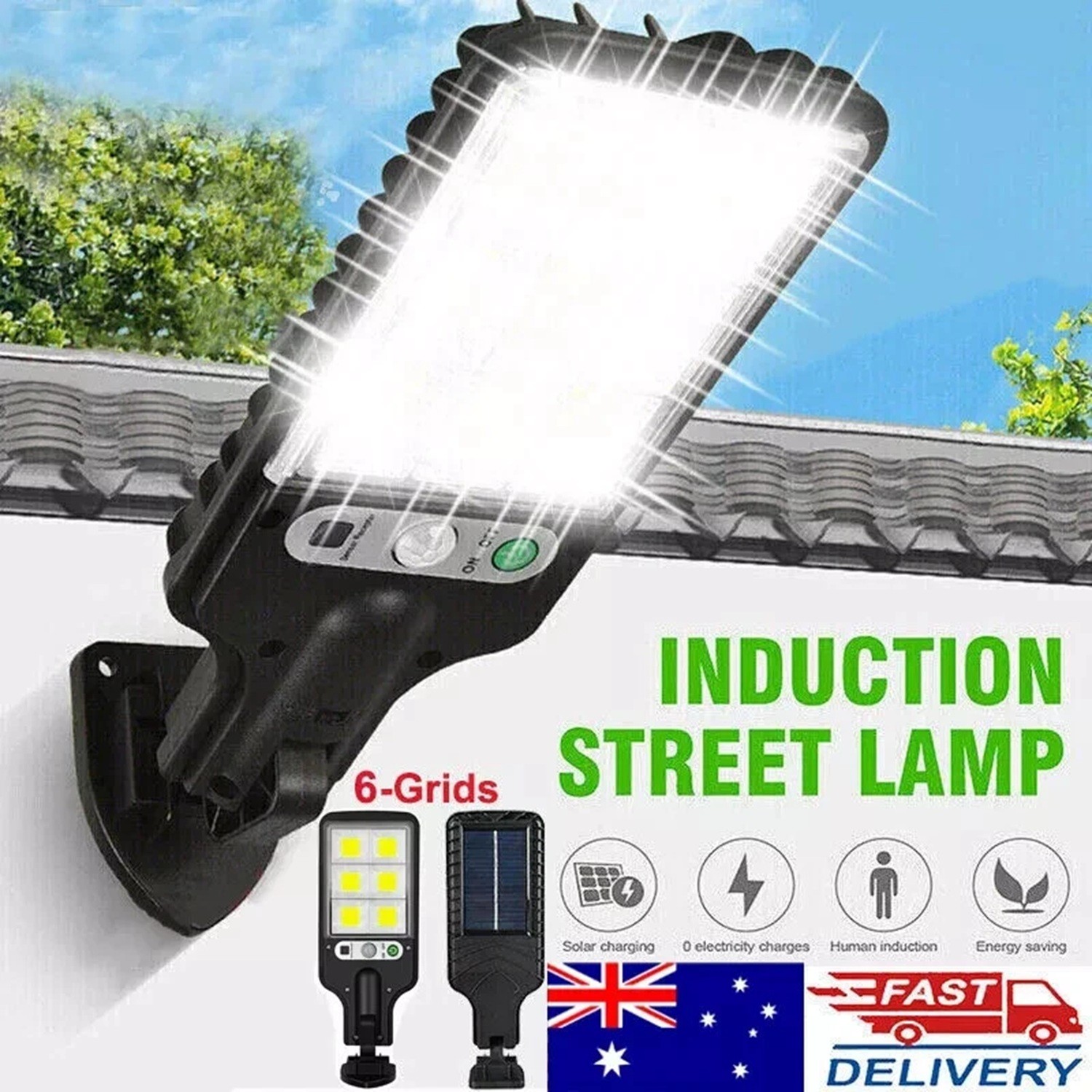Outdoor Solar Wall Light Motion Sensor Security Bright Flood Street Lamp 3 Modes gallery