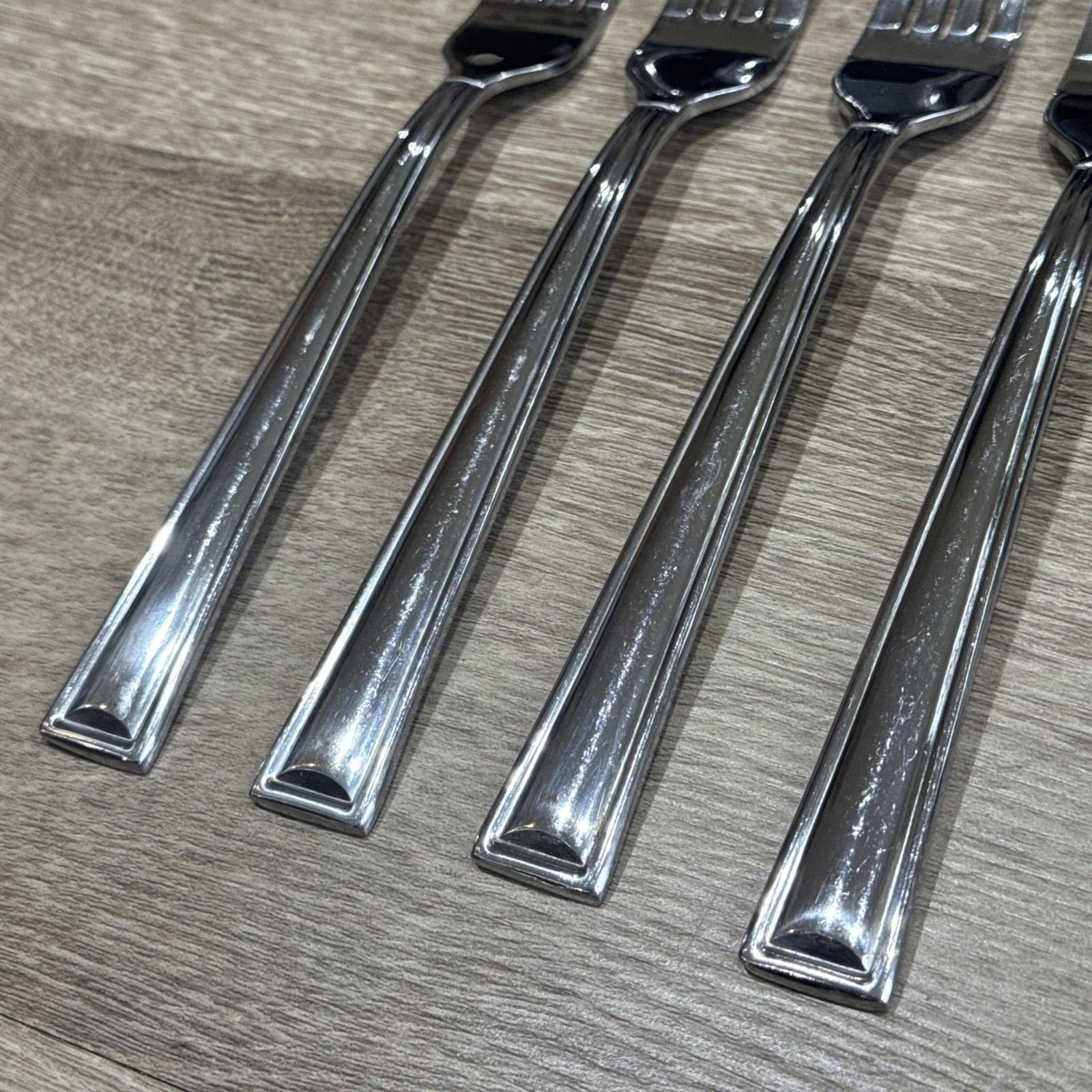 GORHAM Stainless MARABELLA Set Of 4 DINNER FORKS 8 1/8" Glossy 18/0 Flatware 8" gallery