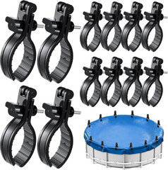 12PCS 2026 Upgraded Adjustable Pool Cover Clips for above Ground Pools,5.1Inch L