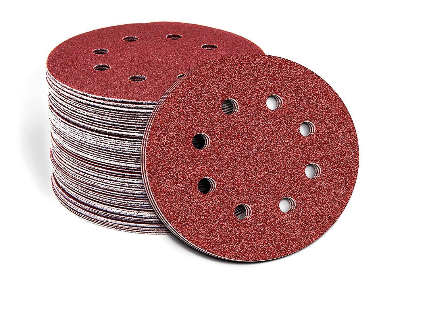 25x 5 in Sanding Discs 1500 Grit Hook Loop 8-Hole Orbital Sander Paper Sandpaper gallery