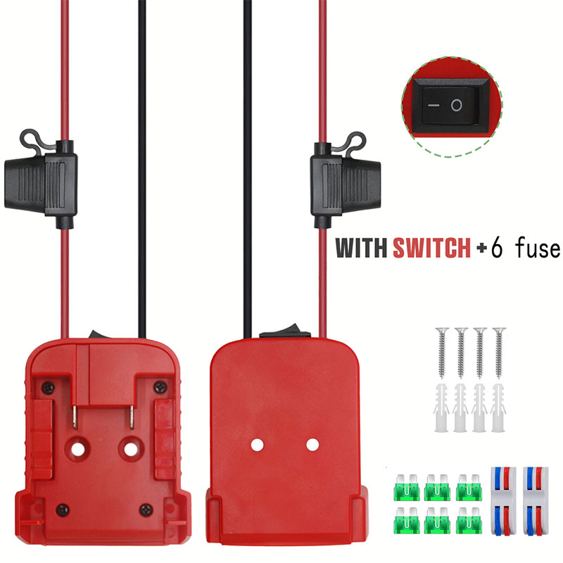 2pack DIY Adapter Power Wheel Compatible With Milwaukee 18V Battery Connect Dock gallery