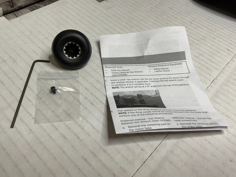 Vitamix 891 Replacement Drive Socket Kit 1 Drive Socket With Allen Wrench gallery