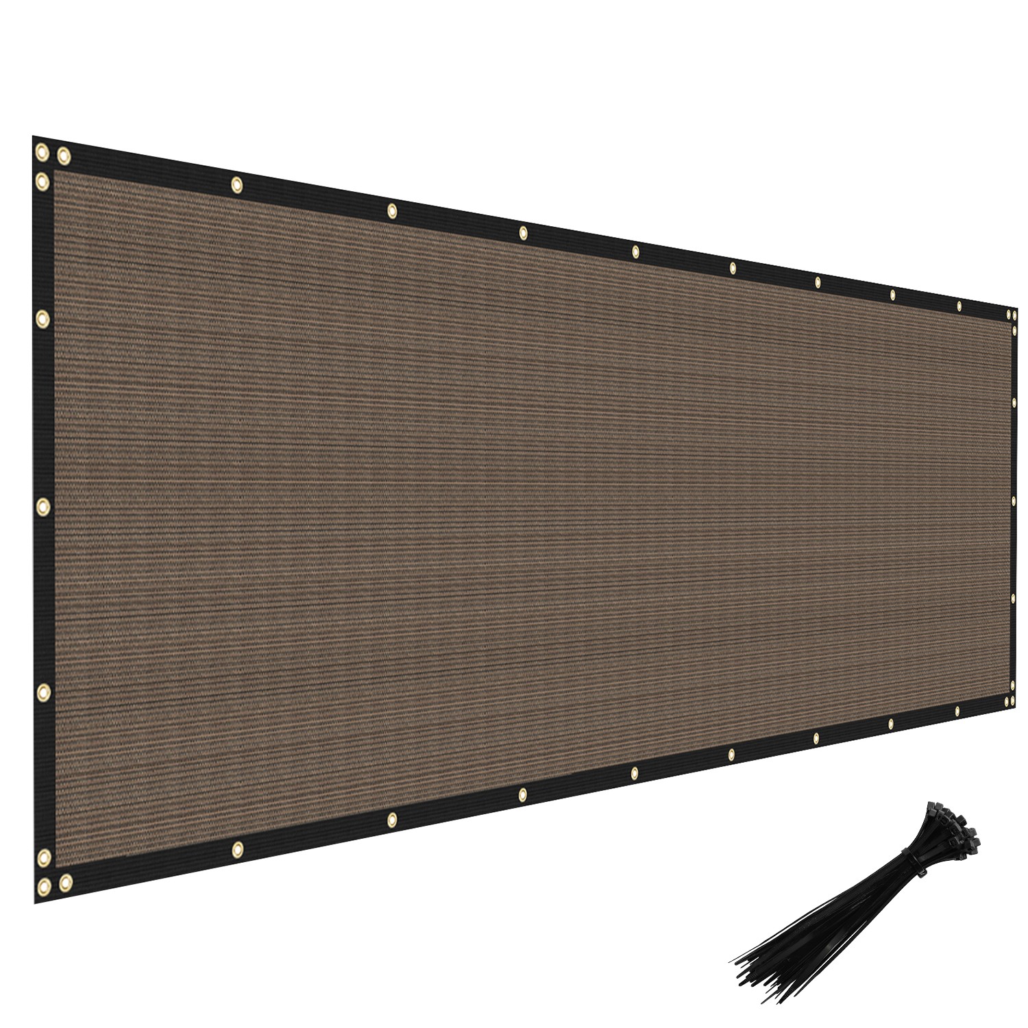 16ft Fence Privacy Screen Heavy Duty Fence Cover Garden Wall Backyard Brown gallery