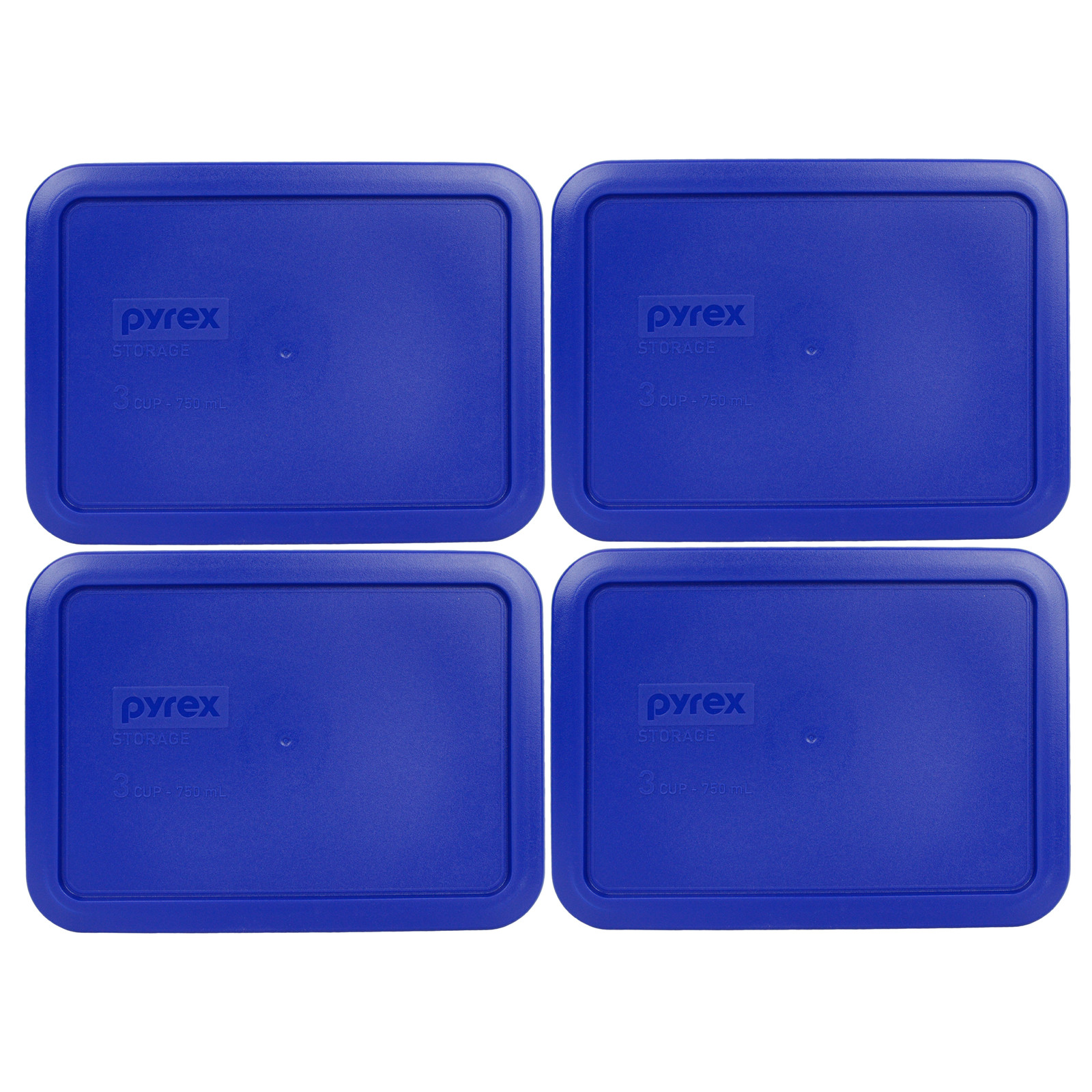 Pyrex 7210-PC 3-Cup Cadet Blue Plastic Food Storage Replacement Lid (4-Pack) gallery