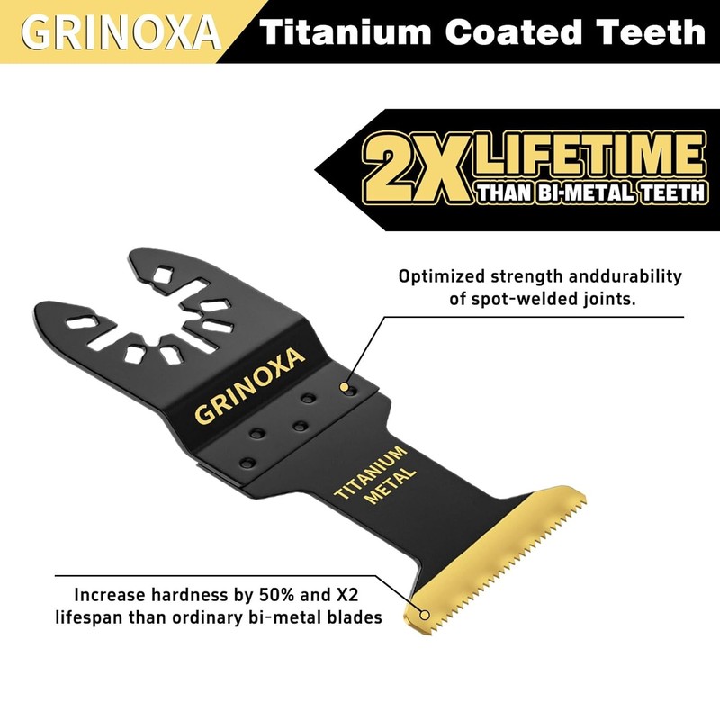 6PCS Titanium Oscillating Tool Blades Metal Wood Cutting Universal Multi Tool gallery