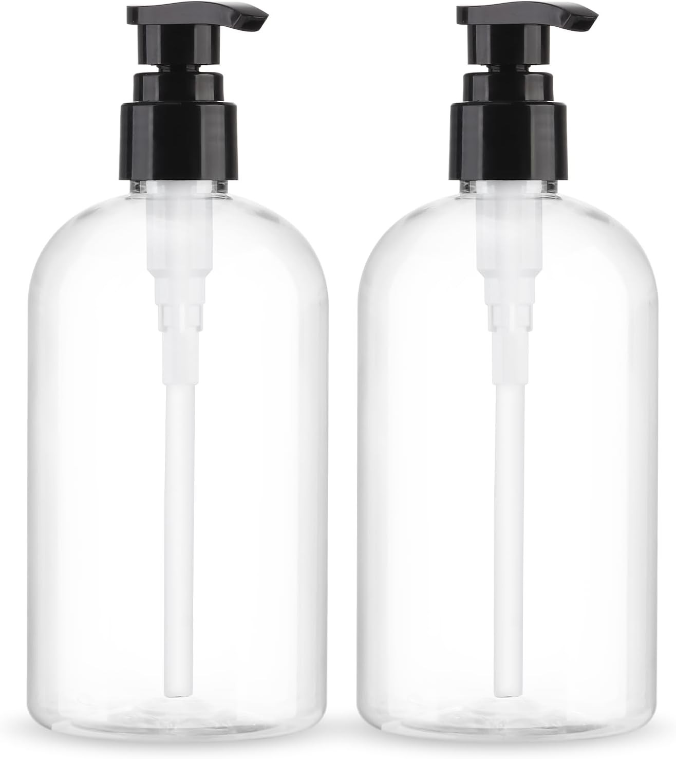 Empty Pump Bottles Dispenser 2 Pack 300ml/10.15oz. Clear Plastic Pump Bottle gallery