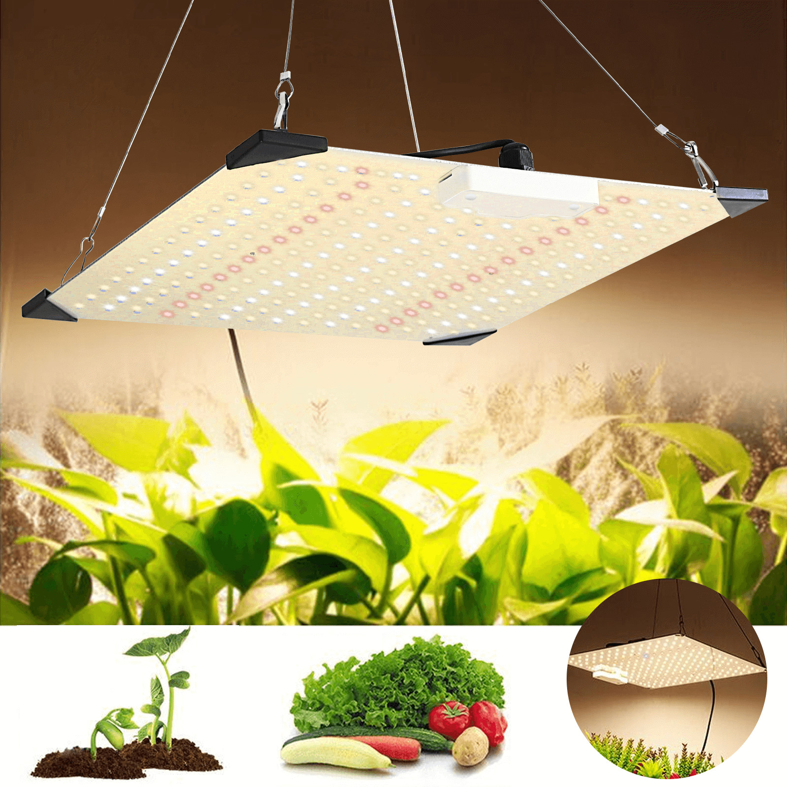 Grow Light 1000W Full Spectrum LED for Indoor Plant Growth 4x4ft Coverage Area gallery