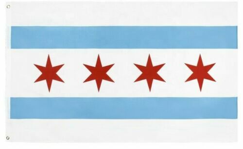 Chicago 3x5FT Polyester Flag Chi IL Windy City 4 Star Illinois gallery