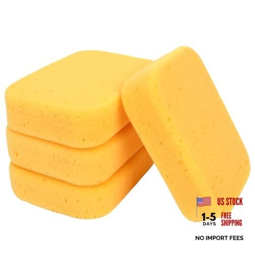 4PCS Large Car Wash Sponge – Sponges for Cleaning Extra Thick High-Density gallery