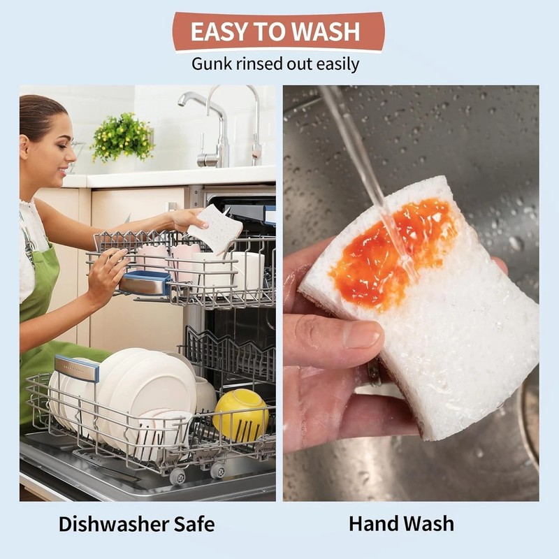 12pcs Kitchen Sponge Natural Biodegradable Eco-Friendly Dish Sponges for Kitchen gallery