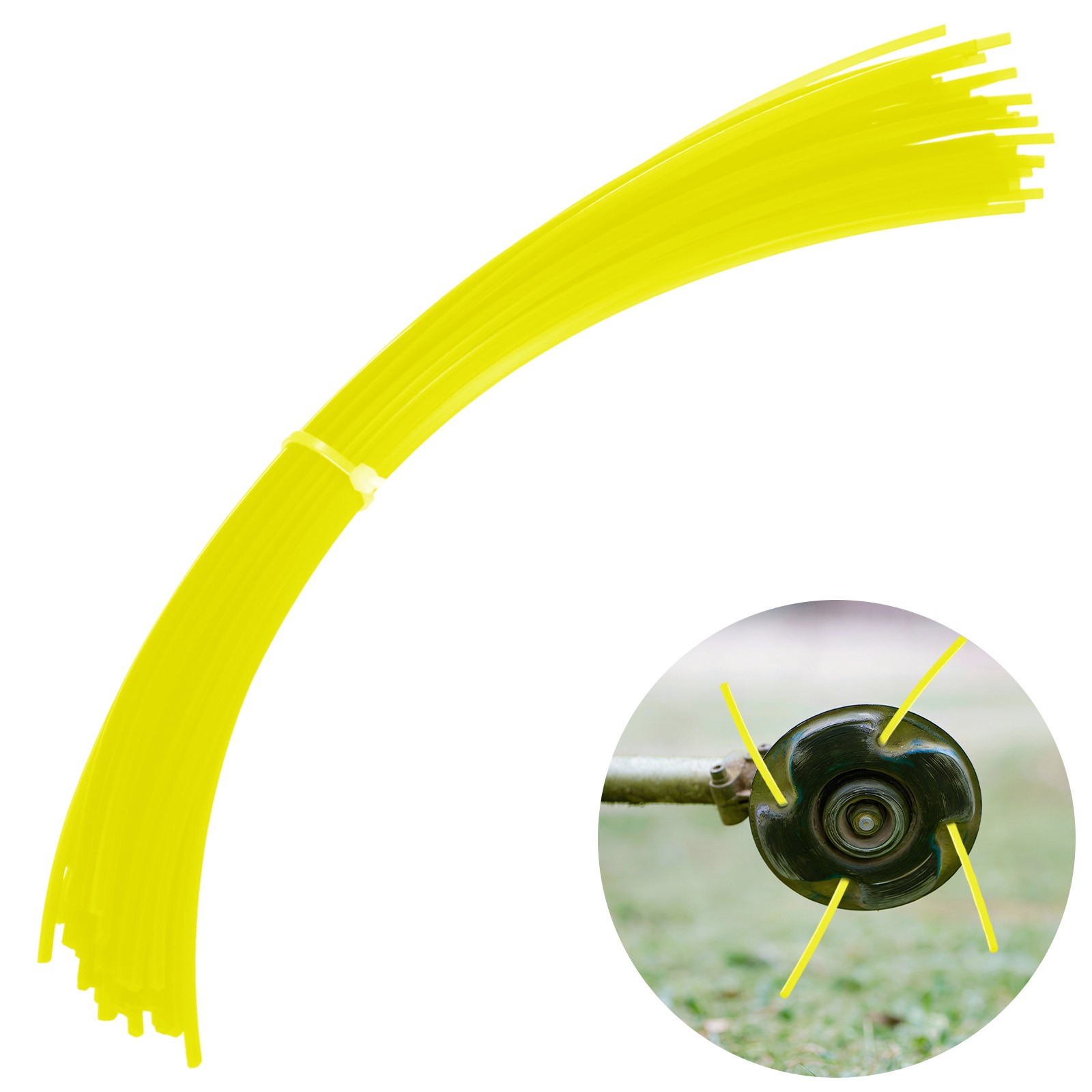 50Pcs 30x0.24cm Pre-Cut Trimmer Line Replacement, Square Nylon Line Yellow gallery