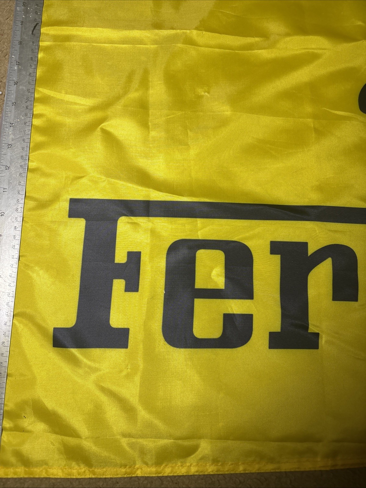 3x5ft Ferrari Flag Banner Vertical Yellow, Black Lettering. Man Cave, Garage, gallery