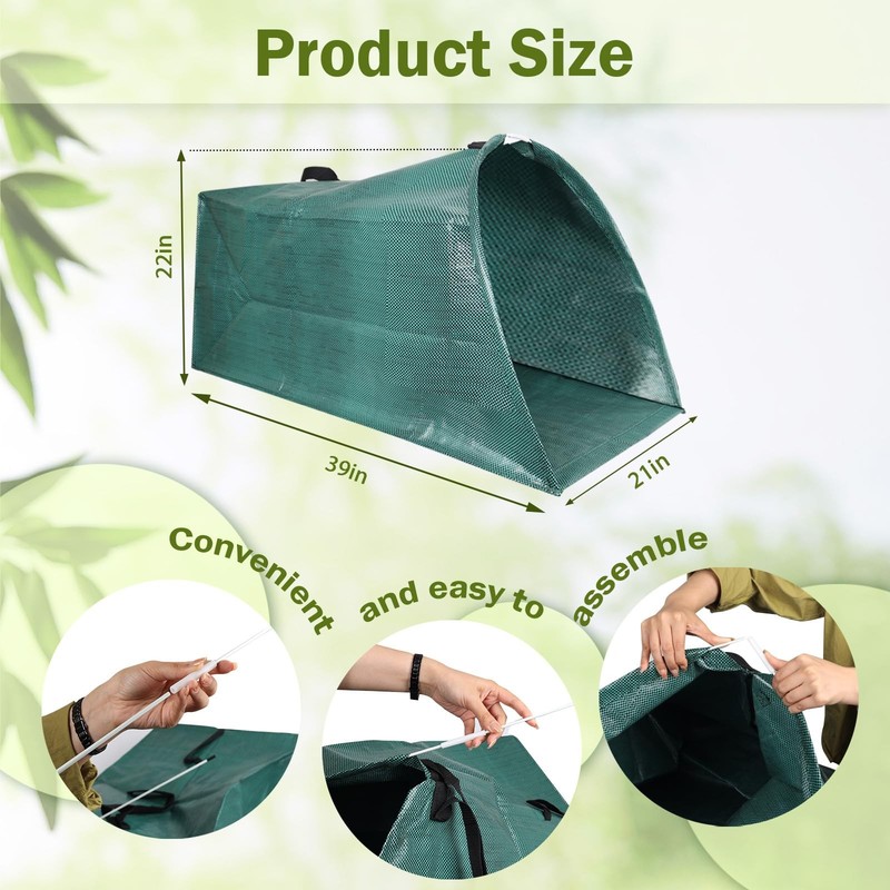 Leaf Collector Scoop Foldable Yard Waste Bag 200L Large Lawn Leaf Bag gallery
