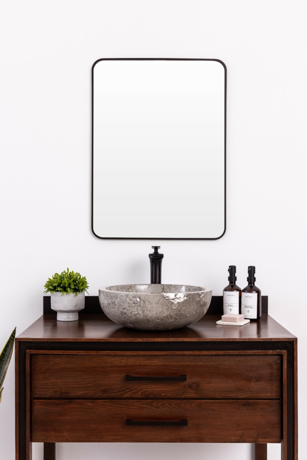 Stone Vessel Bathroom Sink - Isidro Goleta Marble gallery