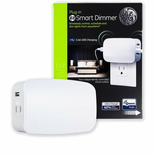 GE Z-Wave Plus 2-Outlet 2-Port USB Plug-In Smart Dimmer Requires Z-Wave Hub28175 gallery