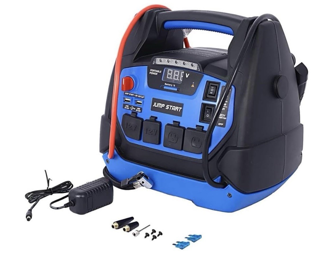 Rechargeable Jump Starter For Gas Diesel Vehicles - 1800 Amps With Air Compresso gallery