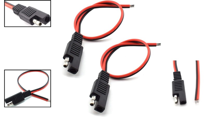 High-Quality 1ft SAE Extension Cable, 10A Quick Connector for Solar Batteries gallery