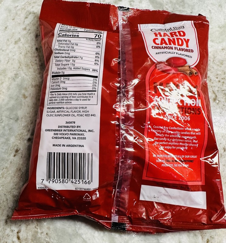 Hard Candy Individually Wrapped Cinnamon Flavored | Coastal Bay See Below gallery
