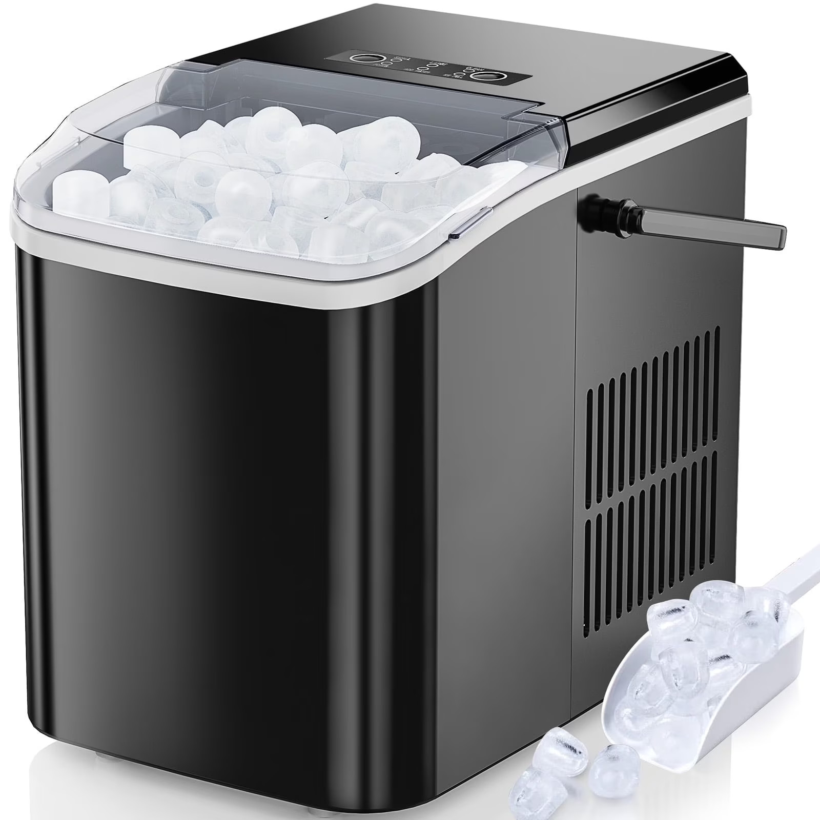 EDX Portable Ice Maker Machine For Home Countertop 9Pcs/6Min Self-Cleaning Black gallery
