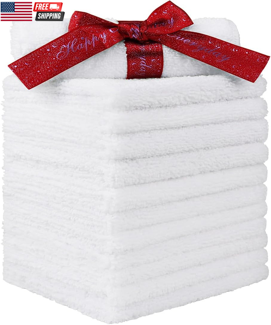 Wash Cloths, Quick Drying Face Towel for Showering, Super Absorbent Washcloths f gallery