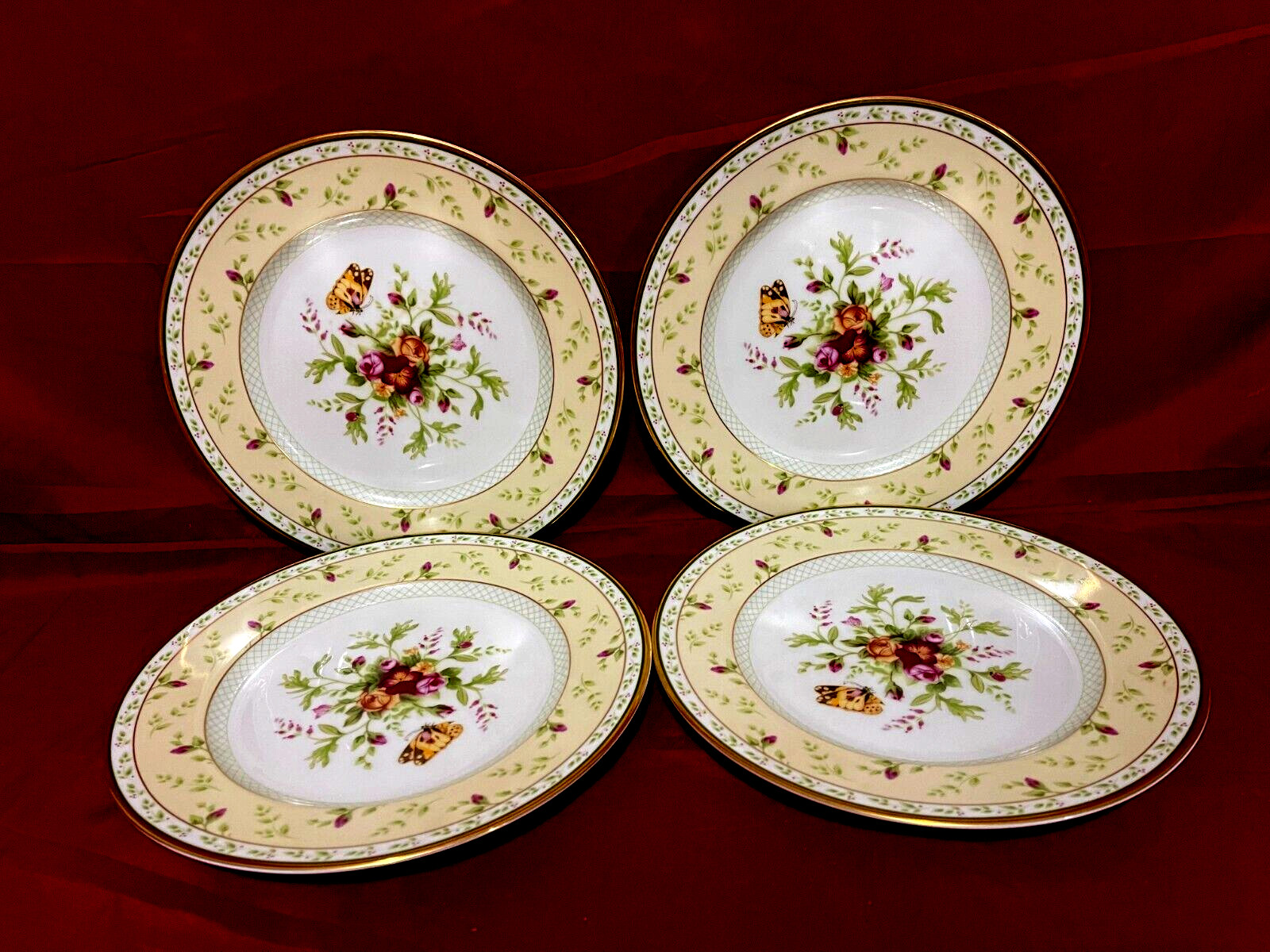 Royal Albert Old Country Roses Seasons Of Colour Set Of 4 Salad Plates 8" gallery