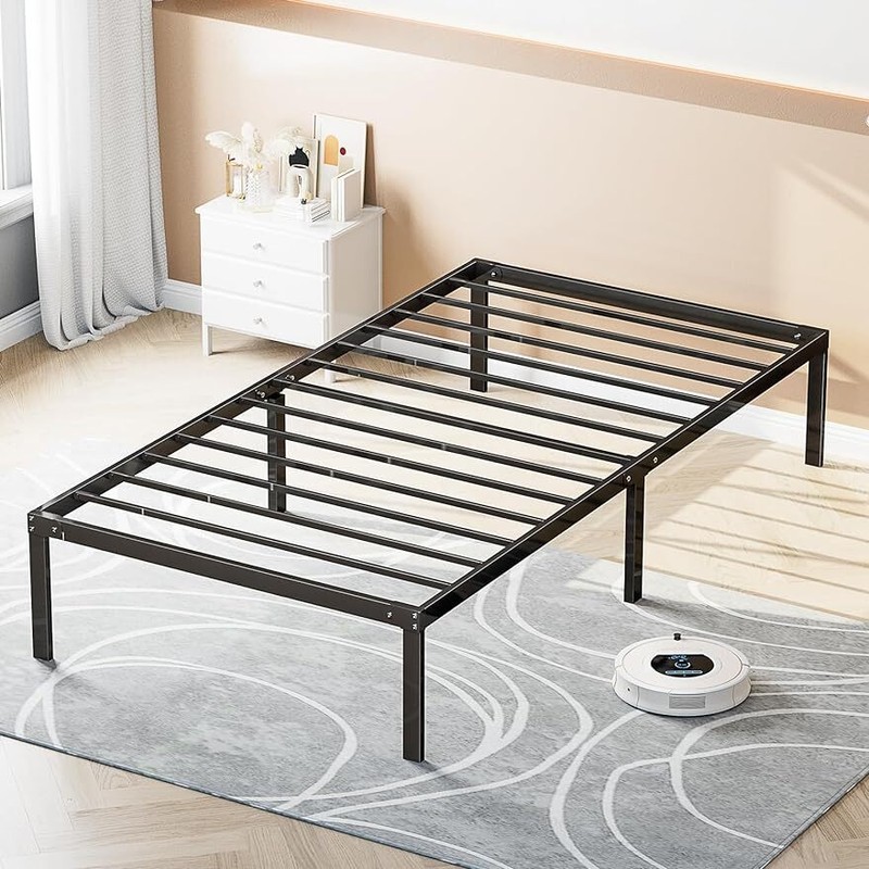 Metal Platform Bed Frame Queen King Full Size Sturdy Steel Slat Support Bedstead gallery