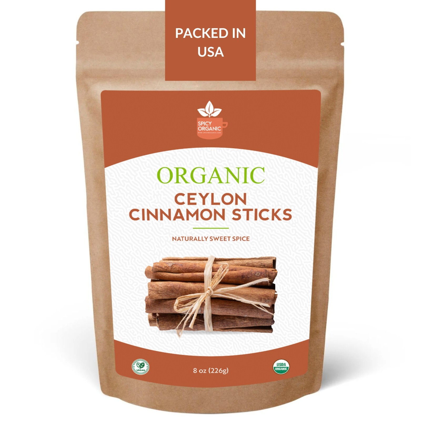 Organic Ceylon Cinnamon Sticks –8 OZ, 3.5" True Cinnamon Quills, USDA Organic gallery