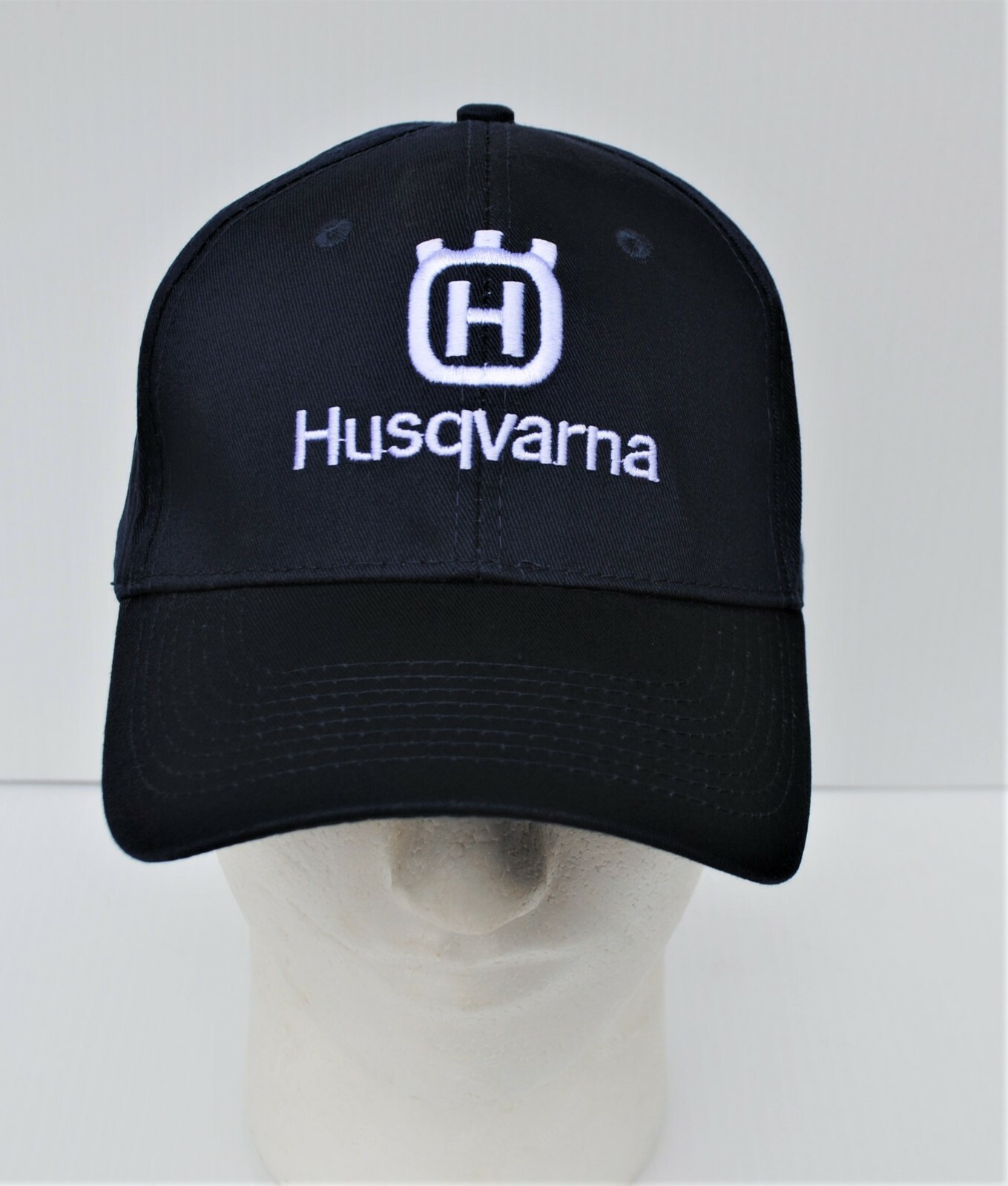 Genuine Blue w solid blue back Husqvarna stitched ball cap hat gallery